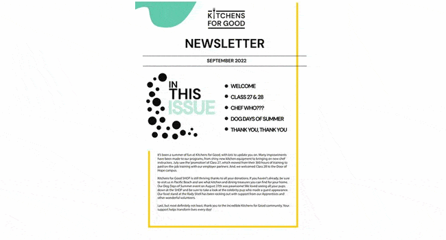 September 2022 Newsletter Front Page